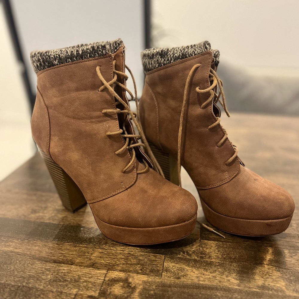 Leather booties